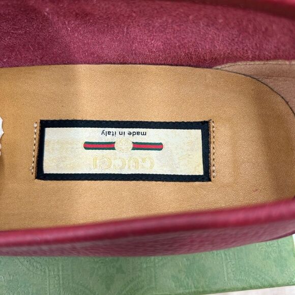 Men's Gucci horse bit web striped loafer size 9, made in Italy - Picture 5 of 12